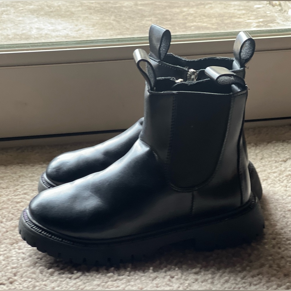 Little Girls Black Ankle Boots Size 13/ EUR 31